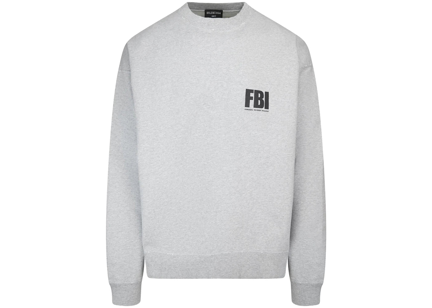 Balenciaga FBI Crewneck Sweatshirt Grey