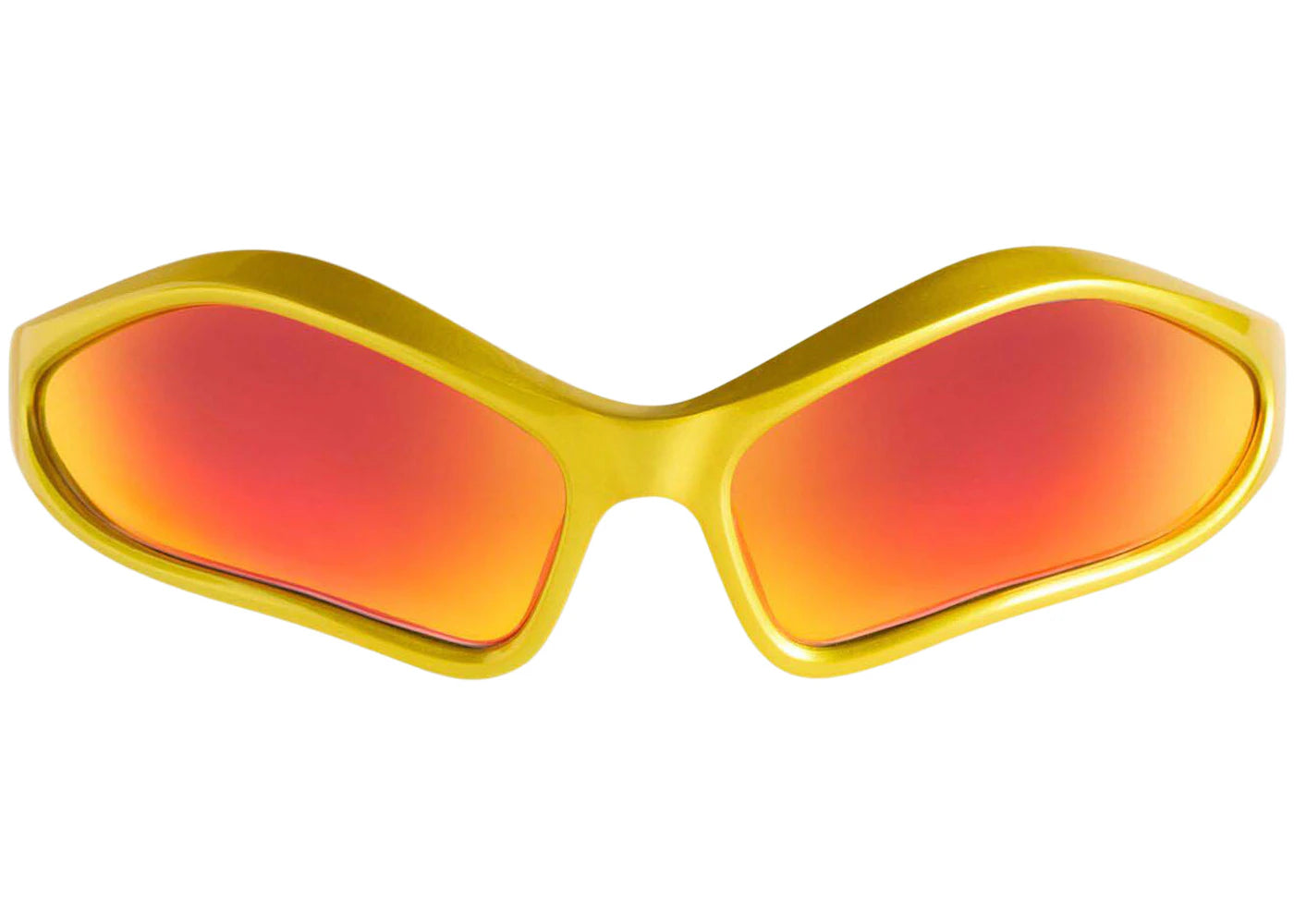 Balenciaga Fennec Oval Sunglasses Yellow/Red (768054T00077037)