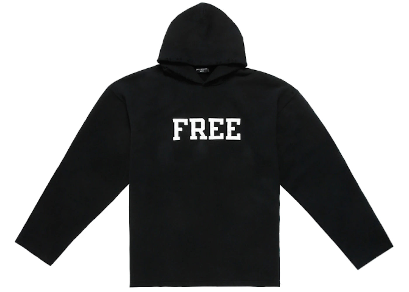Balenciaga Free No Rib Hoodie Black