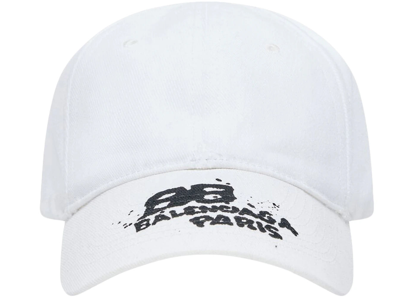 Balenciaga Hand Drawn BB Icon Velcro Tab Baseball Cap White/Black