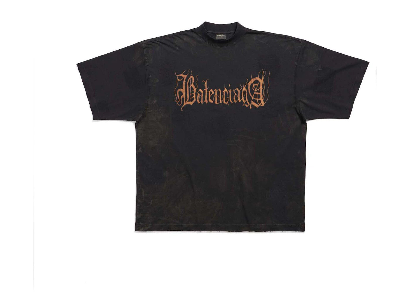 Balenciaga Heavy Metal Large Fit T-shirt in Black Faded Black