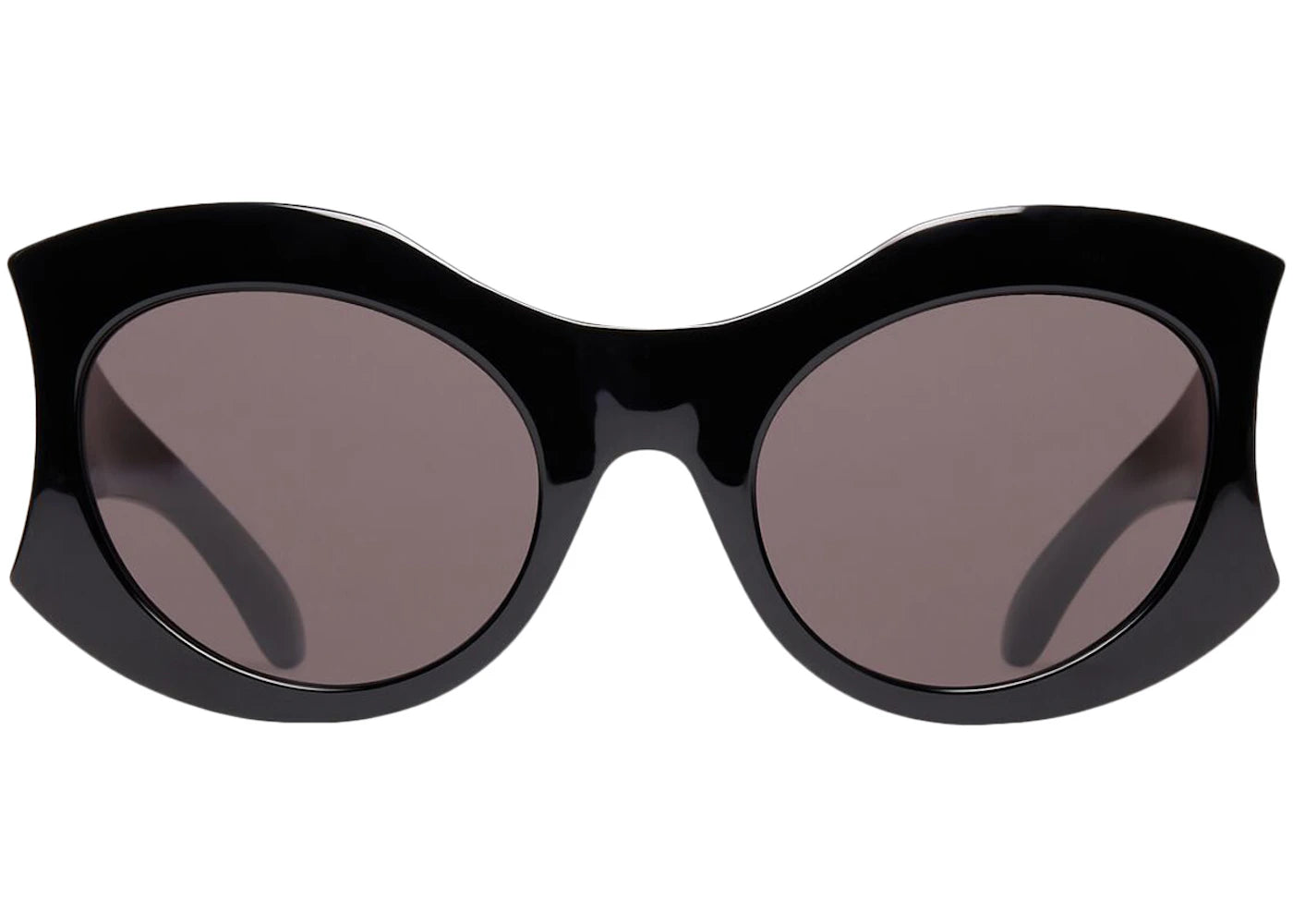 Balenciaga Hourglass Round Sunglasses Black