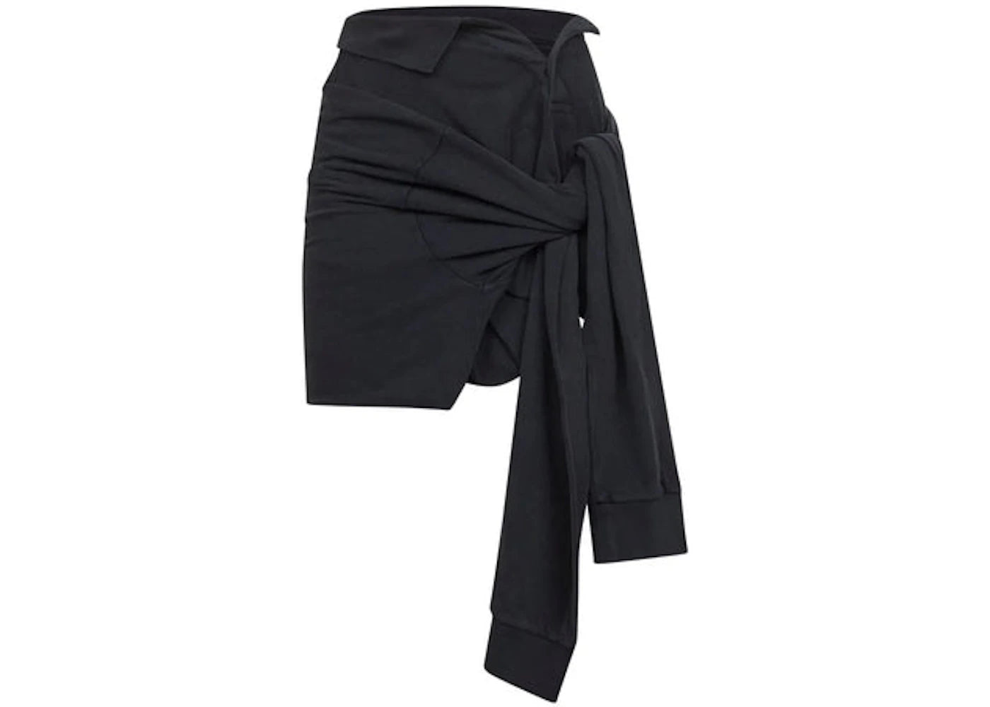 Balenciaga Knotted Polo Skirt Faded Washed Black