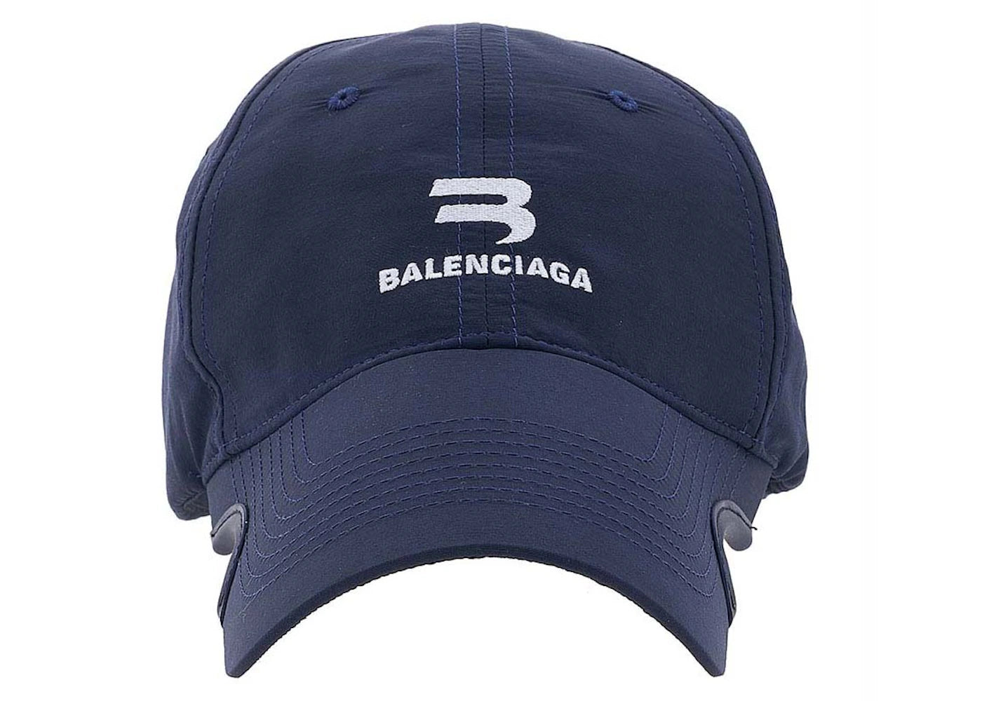 Balenciaga Logo Embroidered Cap Blue