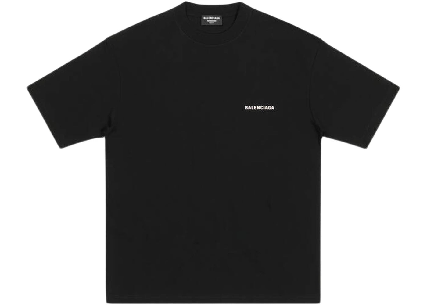 Balenciaga Logo Medium Fit T-shirt Black