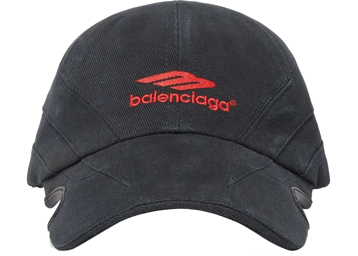 Balenciaga Logo-Print Cap Grey/Red