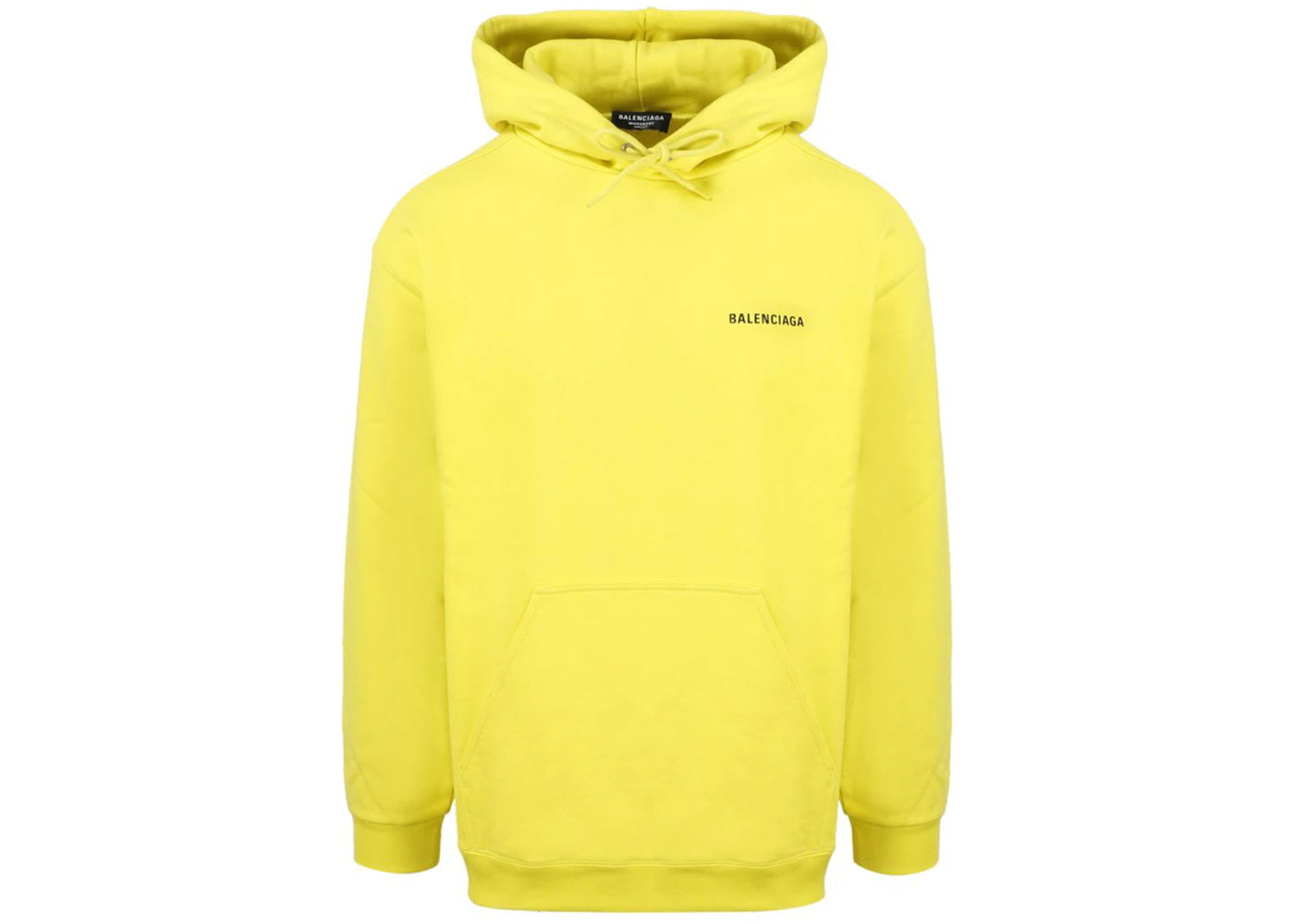 Balenciaga Logo Print Hoodie Yellow