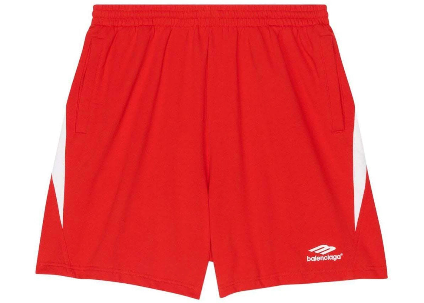 Balenciaga Logo Sweatshorts Red