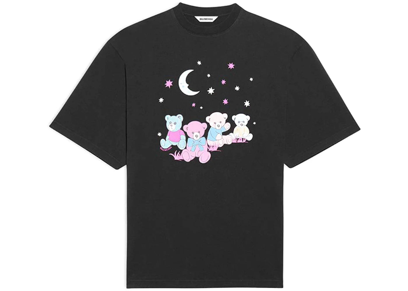 Balenciaga Love Bear Womens Oversized T-Shirt Black