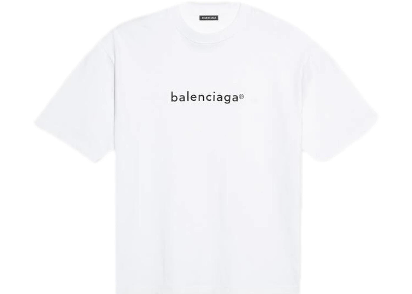 Balenciaga Mens New Copyright Medium Fit T-shirt White