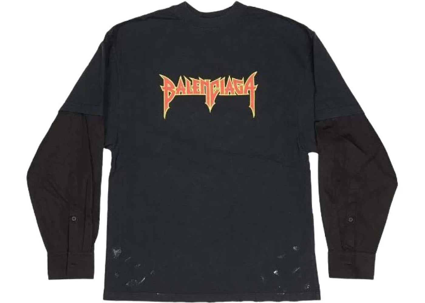 Balenciaga Metal Logo Layered L/S T-shirt Black