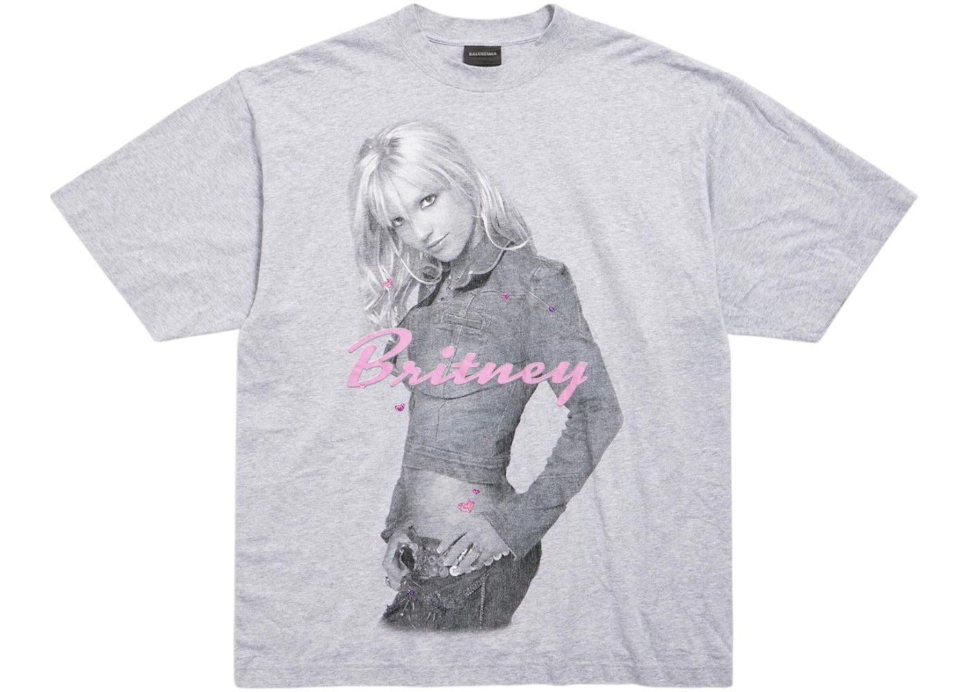 Balenciaga Music Britney Spears Series T-shirt Medium Fit Light Grey/Pink