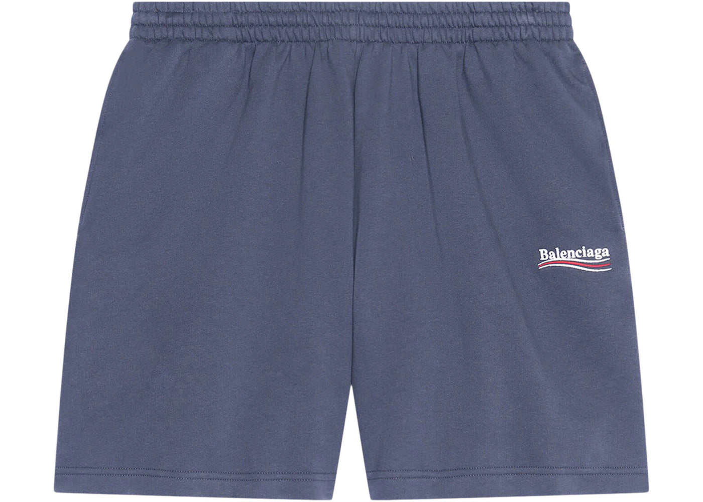 Balenciaga Political Campaign Large Fit Sweat Shorts Dark Grey/White