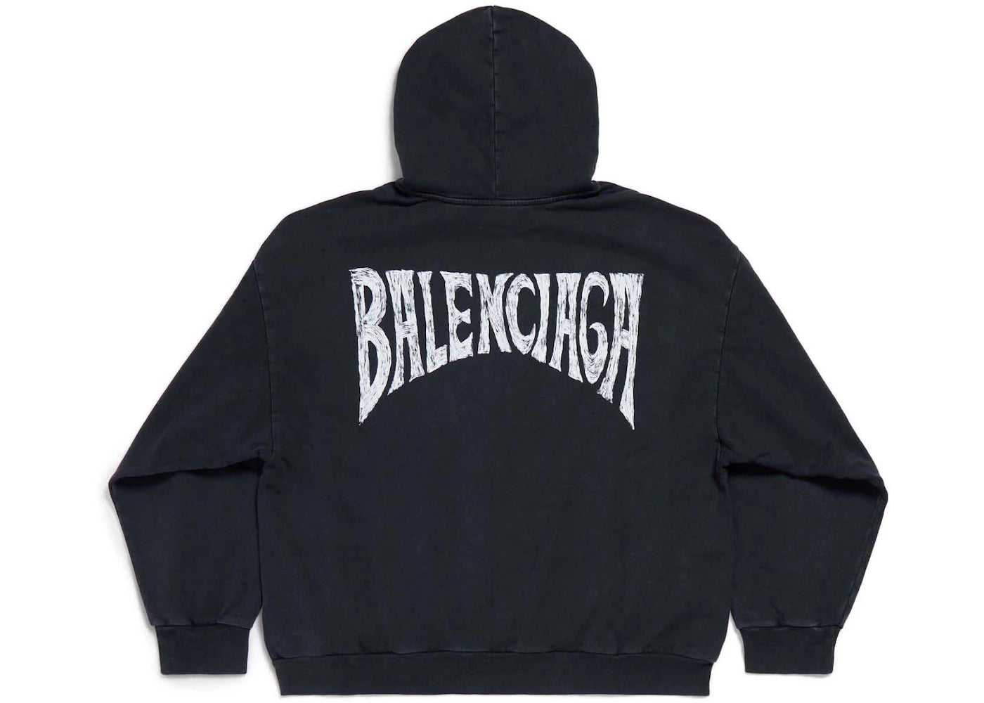 Balenciaga Political Stencil Oversized Hoodie Black/White