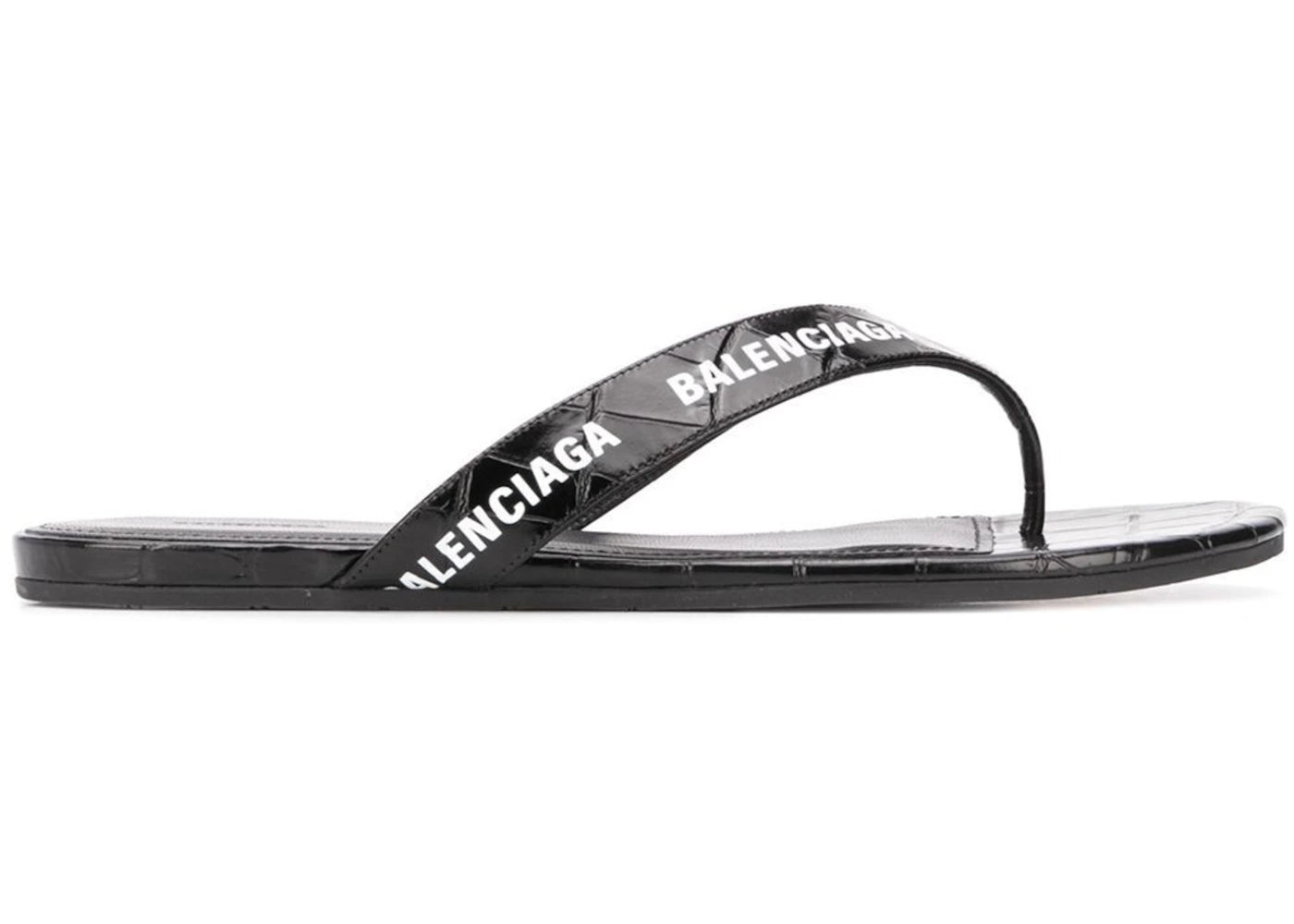 Balenciaga Round Thong Sandal Black White (Women's)
