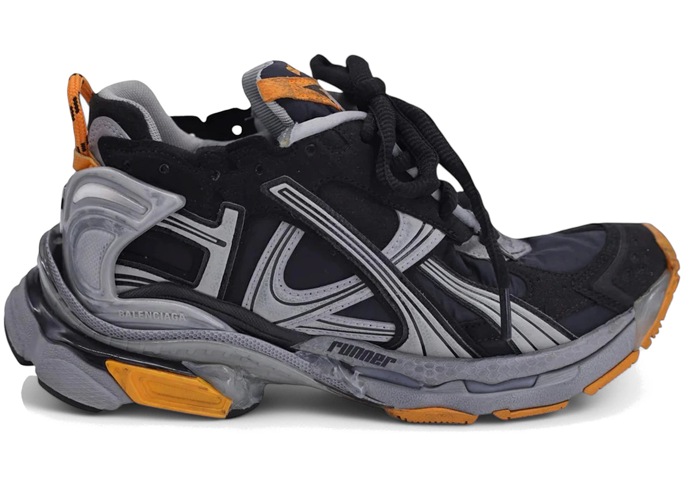 Balenciaga Runner Worn-Out Black Fluo Orange