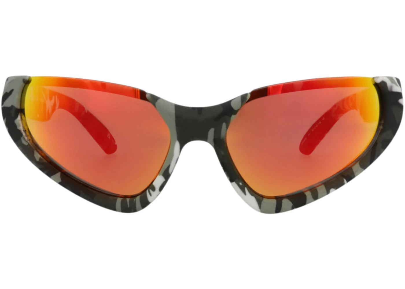Balenciaga Shield-Frame Bio Injection Rilsan Sunglasses Grey Grey Red (BB0202S-30011954-004)