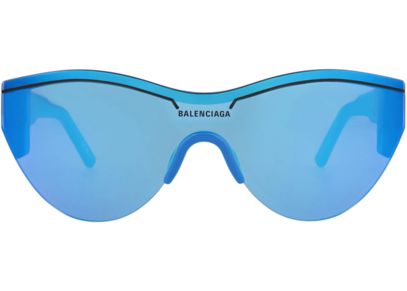 Balenciaga Shield-Frame Recycled Acetate Sunglasses Light Blue Light Blue Blue (BB0004S-30006541-013)