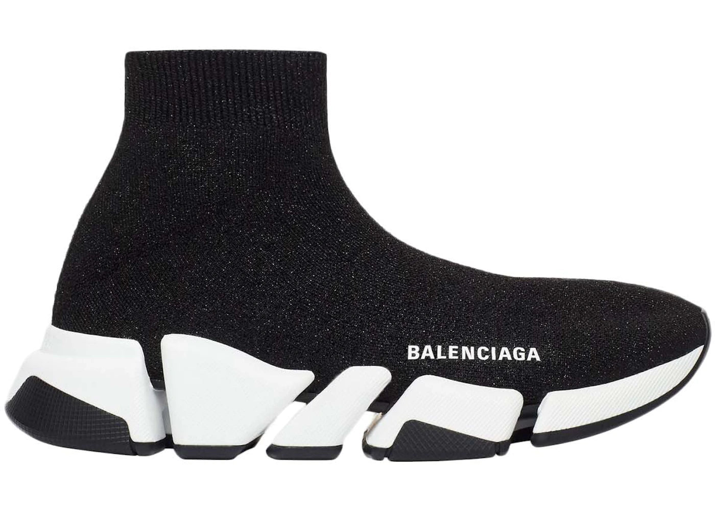 Balenciaga Speed 2.0 Black White Shiny (Women's)