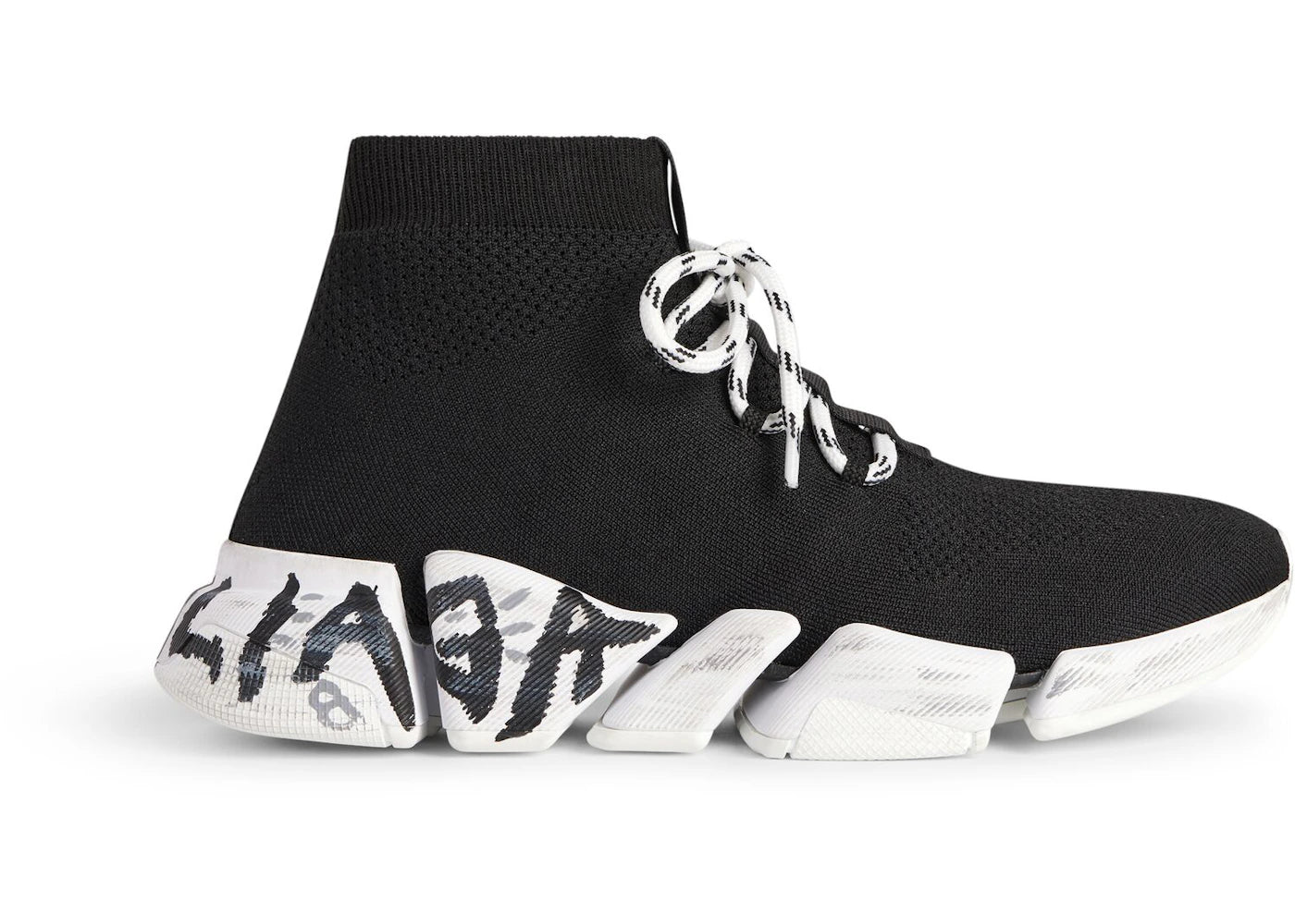 Balenciaga Speed 2.0 Lace Up Black Graffiti