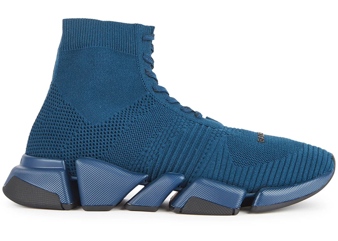 Balenciaga Speed 2.0 Stretch-Knit Lace Up Navy