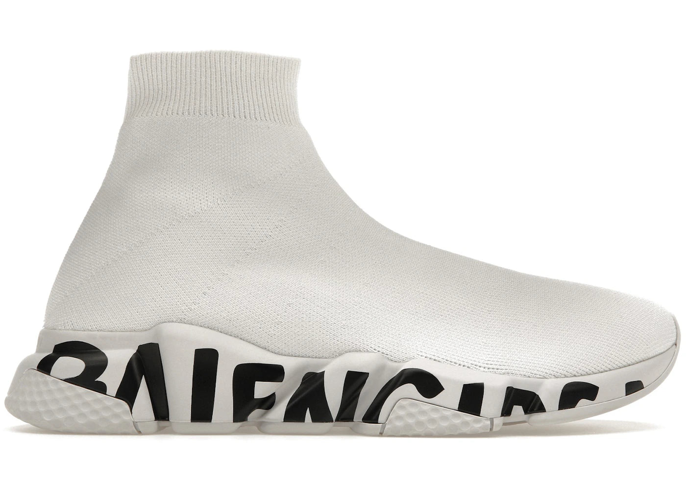 Balenciaga Speed Graffiti Trainers White Black