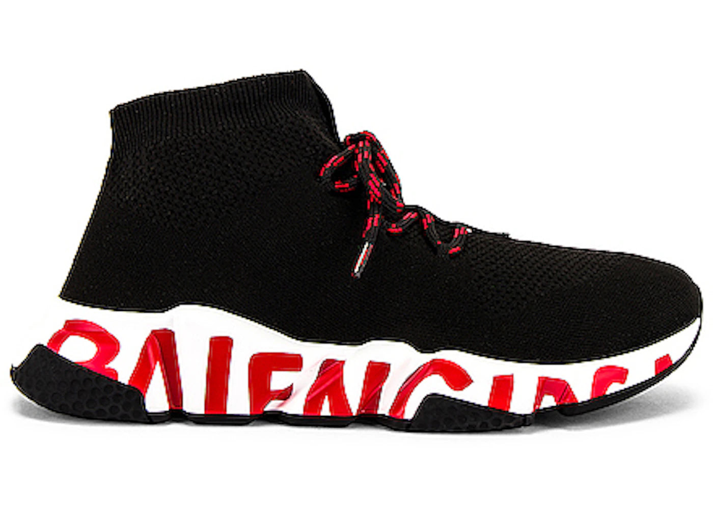 Balenciaga Speed Lace Up Black Red