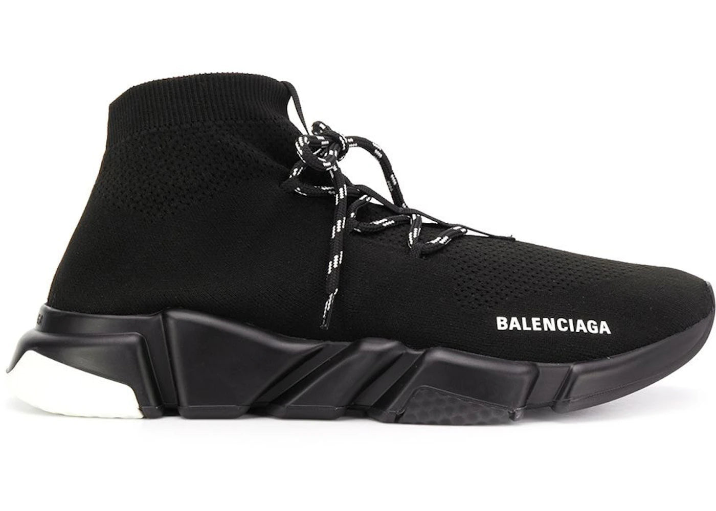 Balenciaga Speed Lace Up Black White Sole