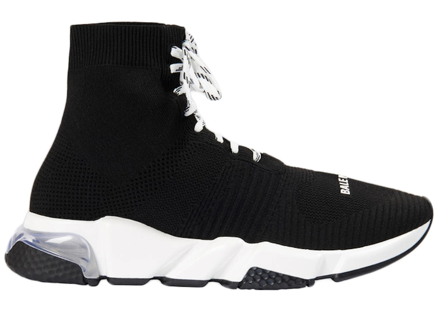 Balenciaga Speed Lace Up High Clear Sole Black