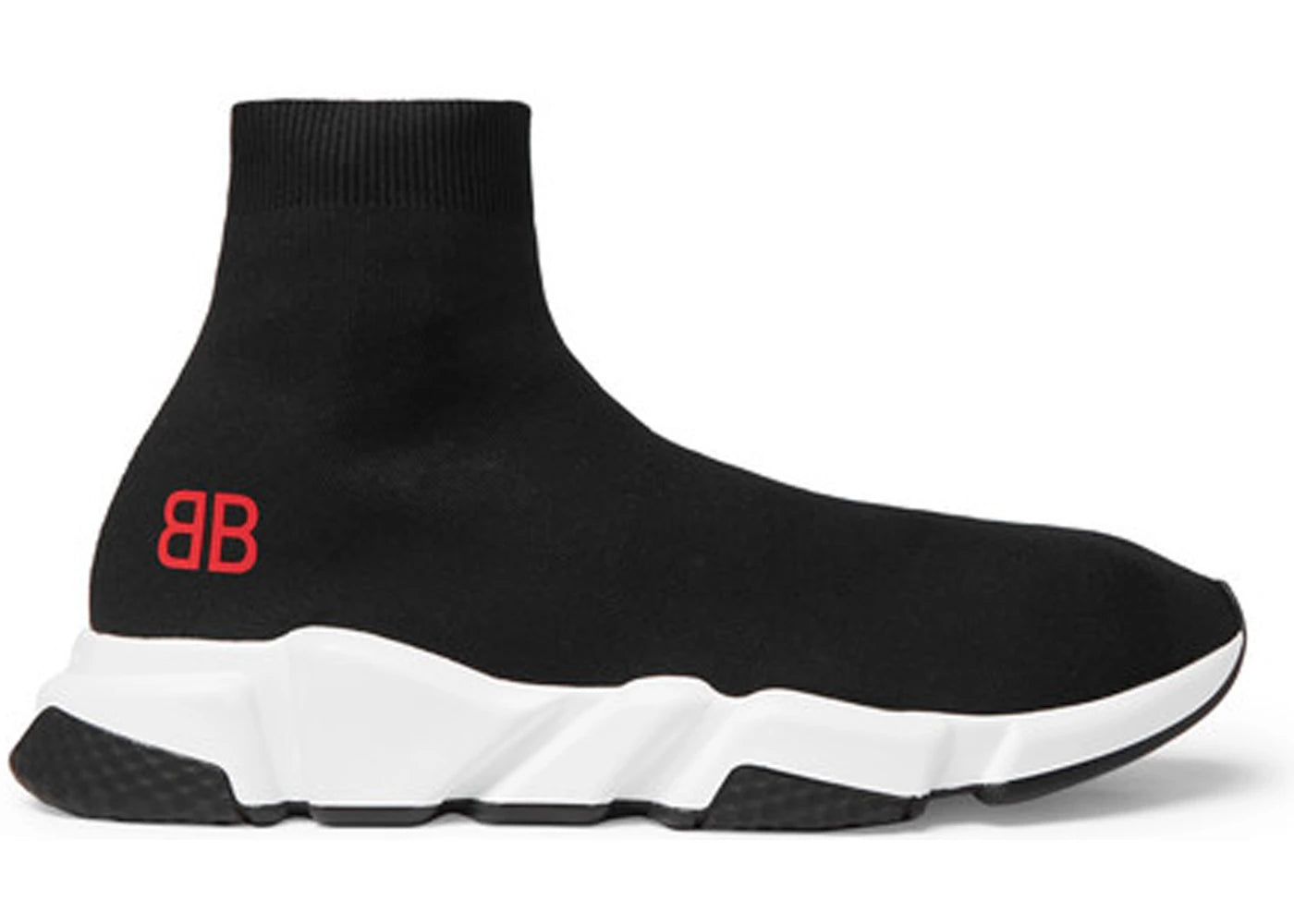 Balenciaga Speed Sock Slip-On Black (Red Logo)