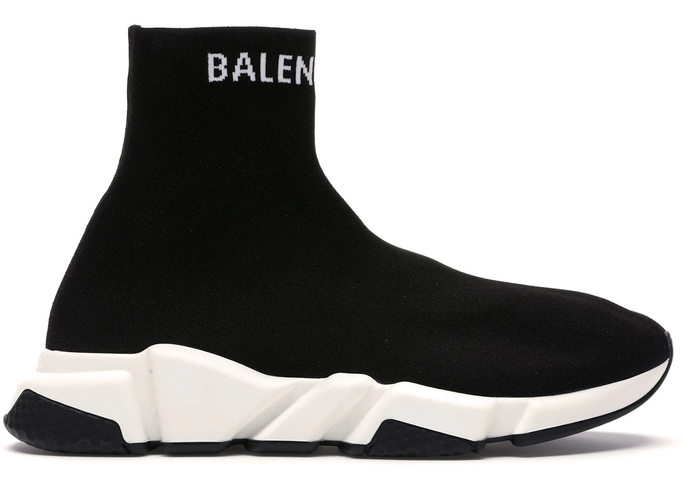 Balenciaga Speed Sock Slip-On Black White