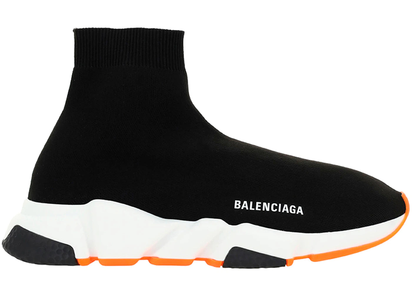 Balenciaga Speed Trainer Black Fluo Orange Sole
