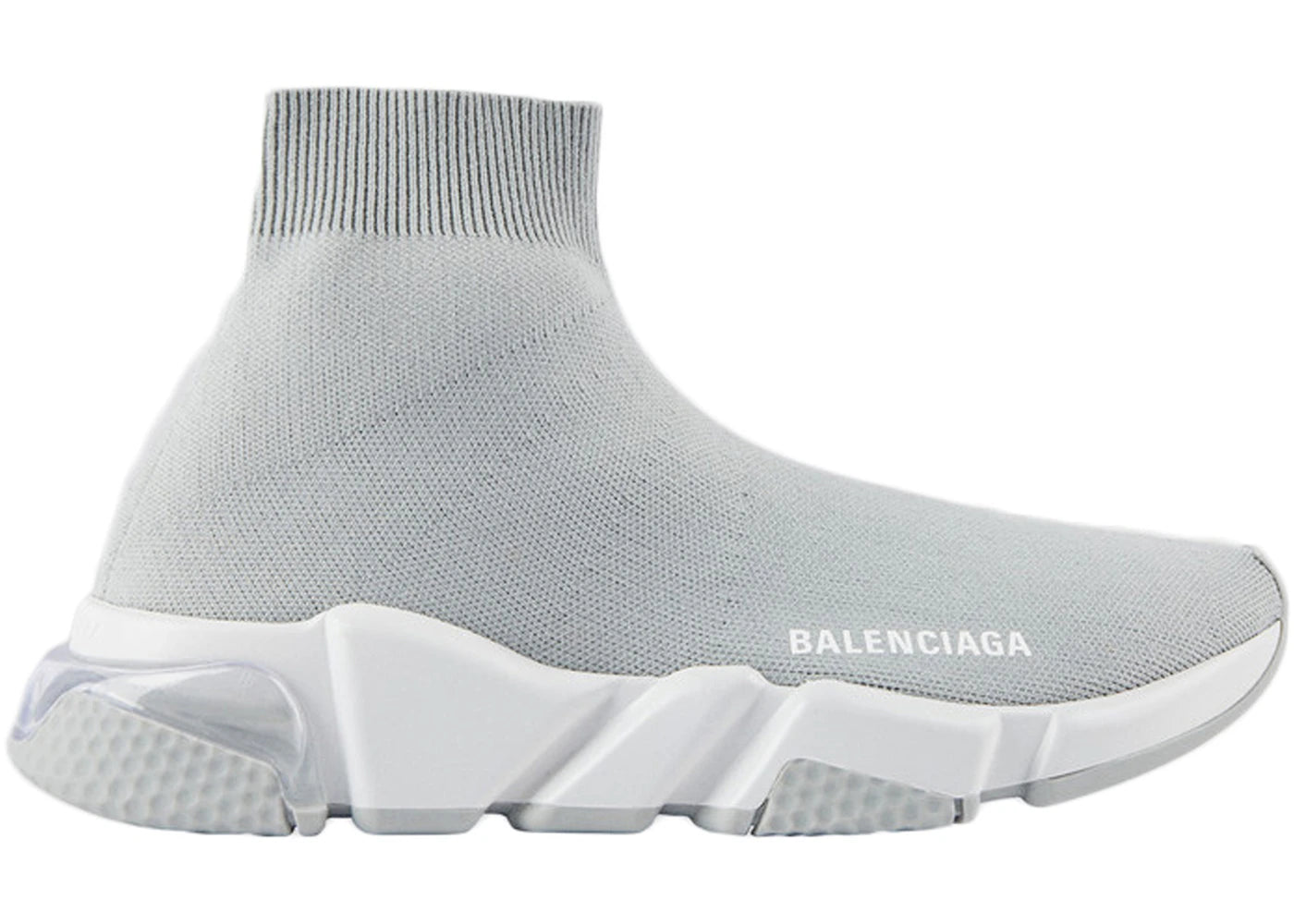 Balenciaga Speed Trainer Clear Sole Grey
