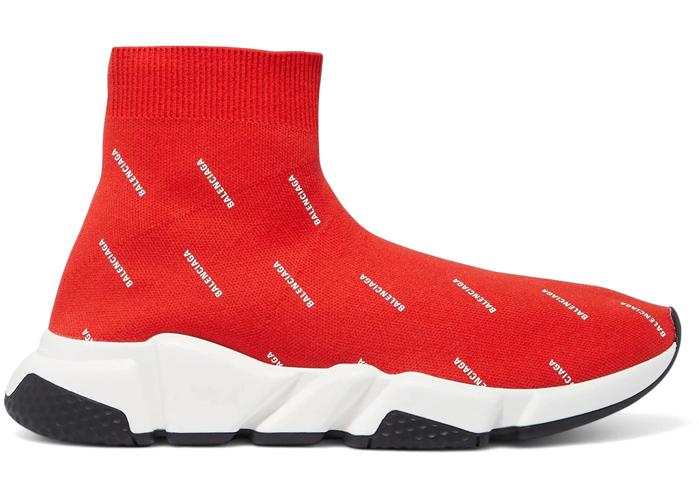 Balenciaga Speed Trainer Logo Print Red White (Women's)