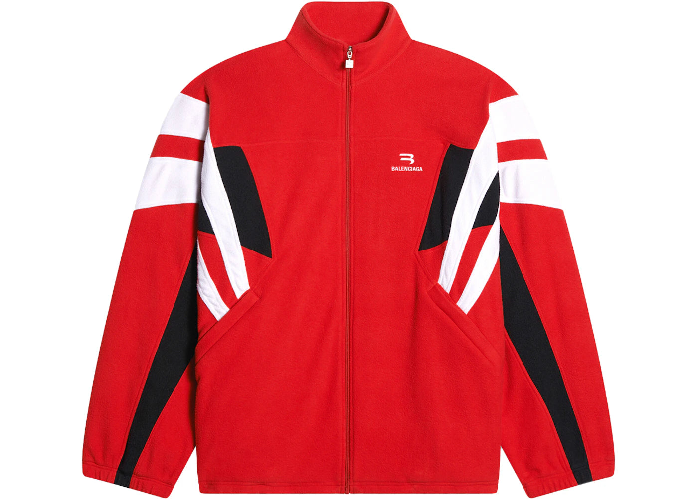 Balenciaga Sporty B Cosy Tracksuit Large Fit Jacket Red/Black/White