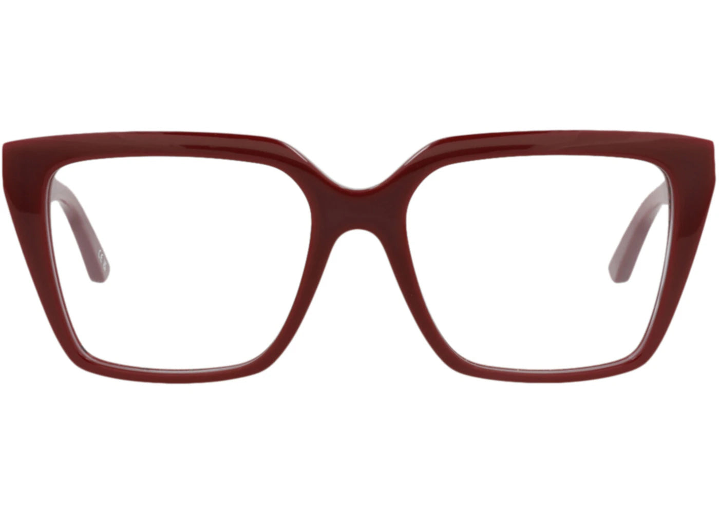 Balenciaga Square-Frame Acetate Optical Frames Burgundy Burgundy Transparent (BB0130O-30010023-006)