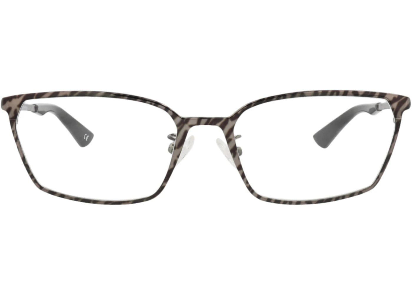 Balenciaga Square-Frame Metal Optical Frames Ruthenium Ruthenium Transparent (BB0085O-30008408-003)