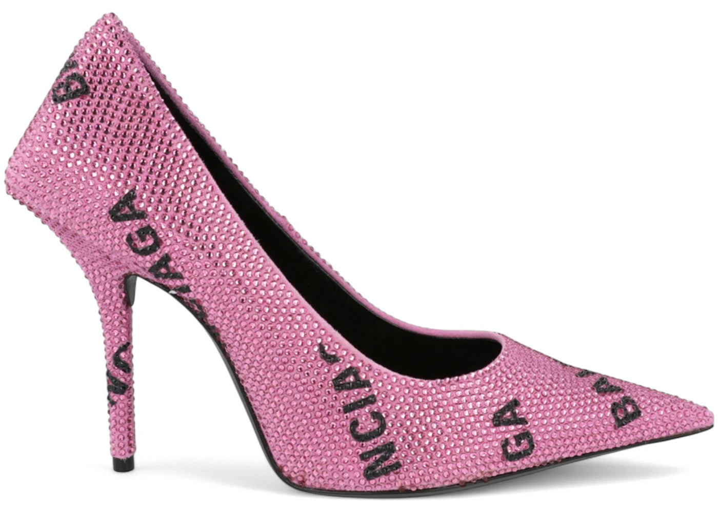 Balenciaga Square Knife Embellished Pumps Pink Black (Women's)