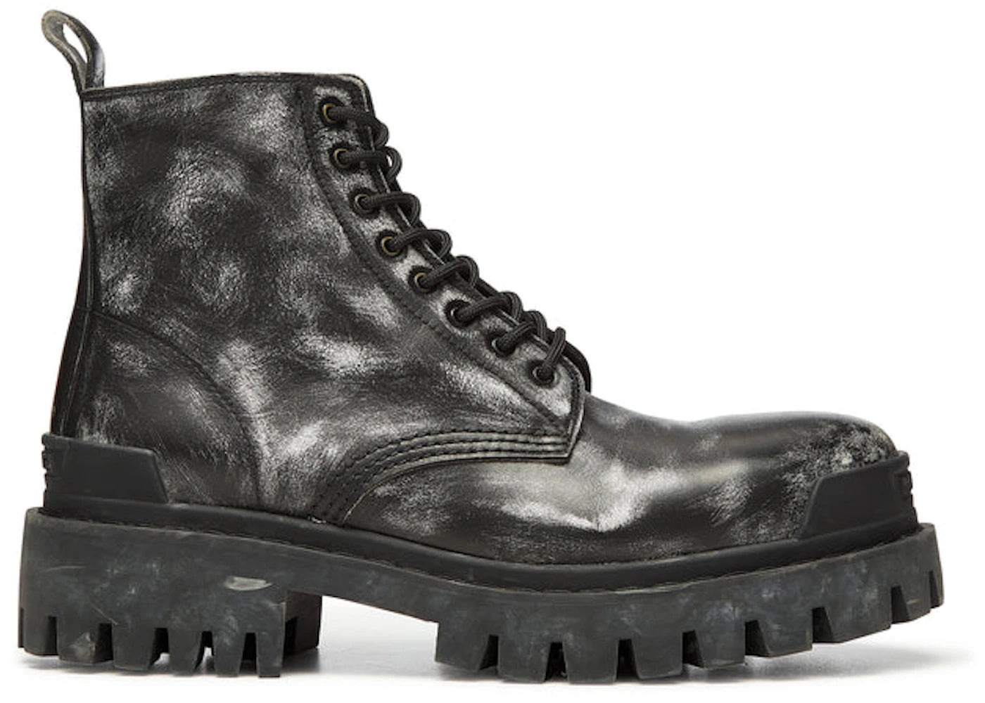 Balenciaga Strike Ankle Boots Black Leather