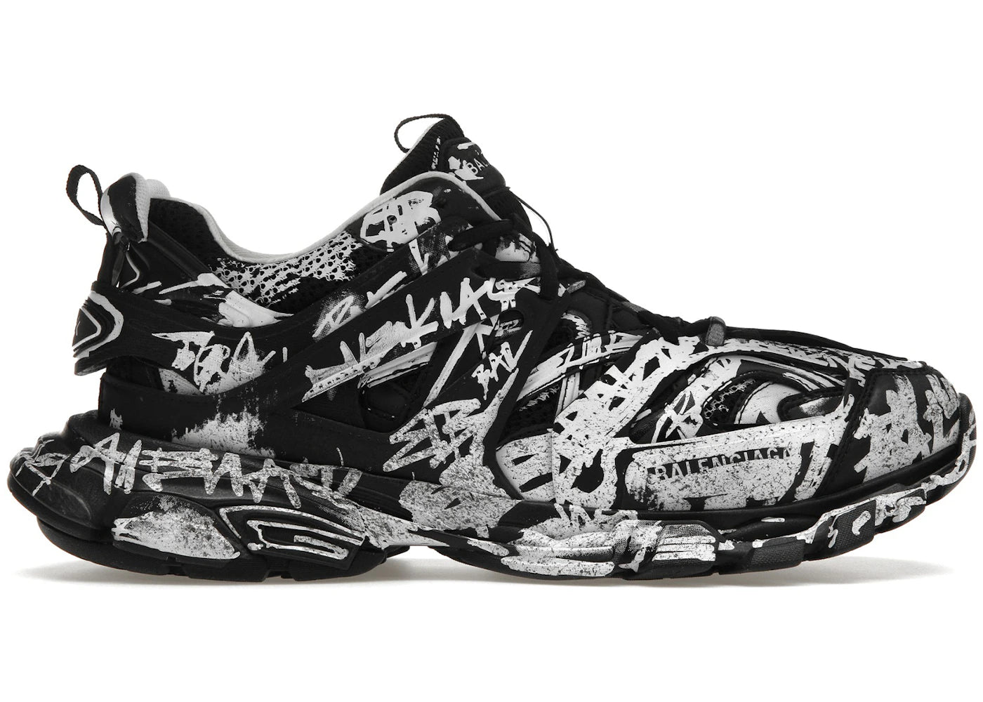 Balenciaga Track Graffiti Black White