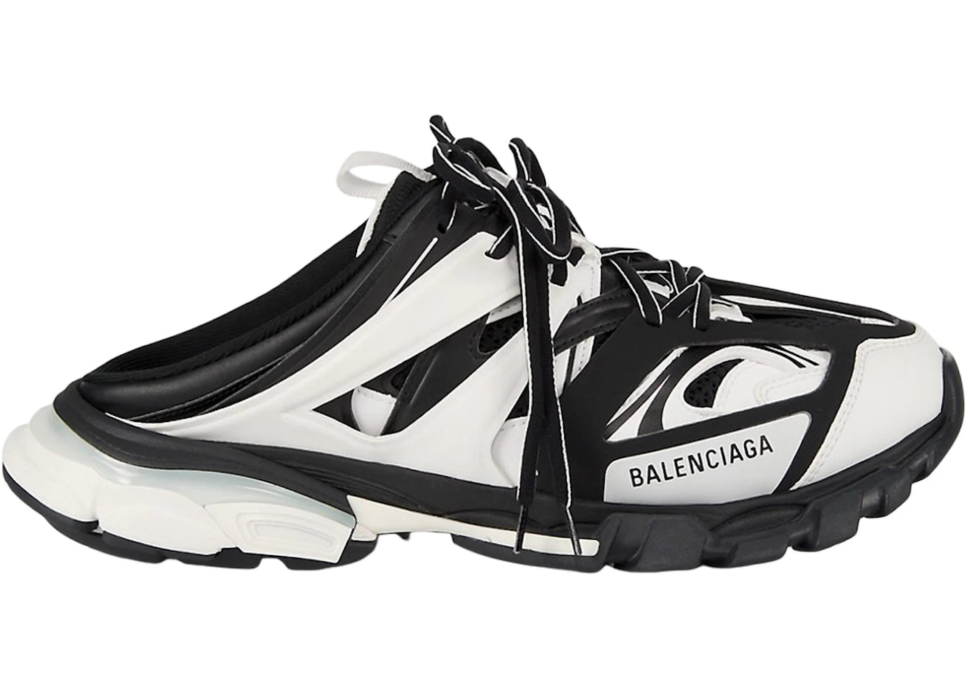 Balenciaga Track Mule Black White