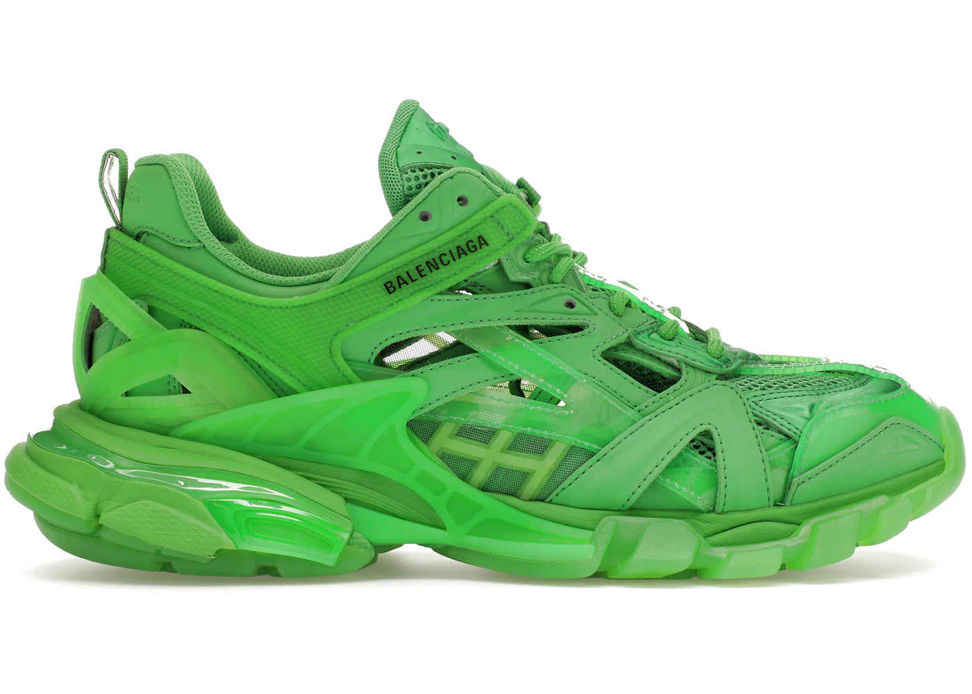 Balenciaga Track.2 Clear Sole Fluo Green