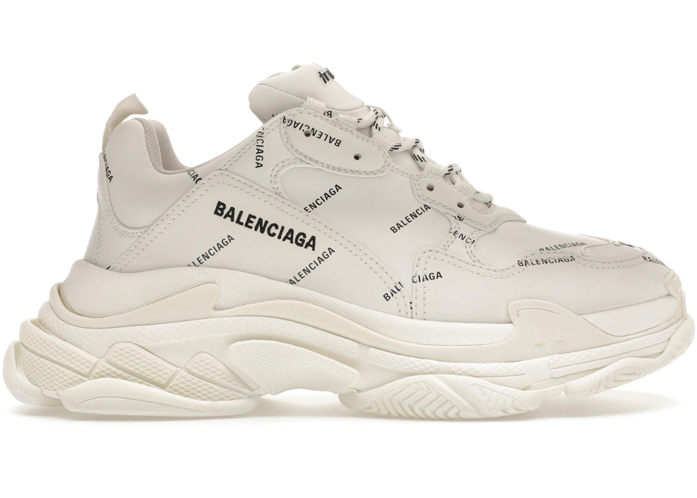 Balenciaga Triple S AllOver Logo White Multicolor