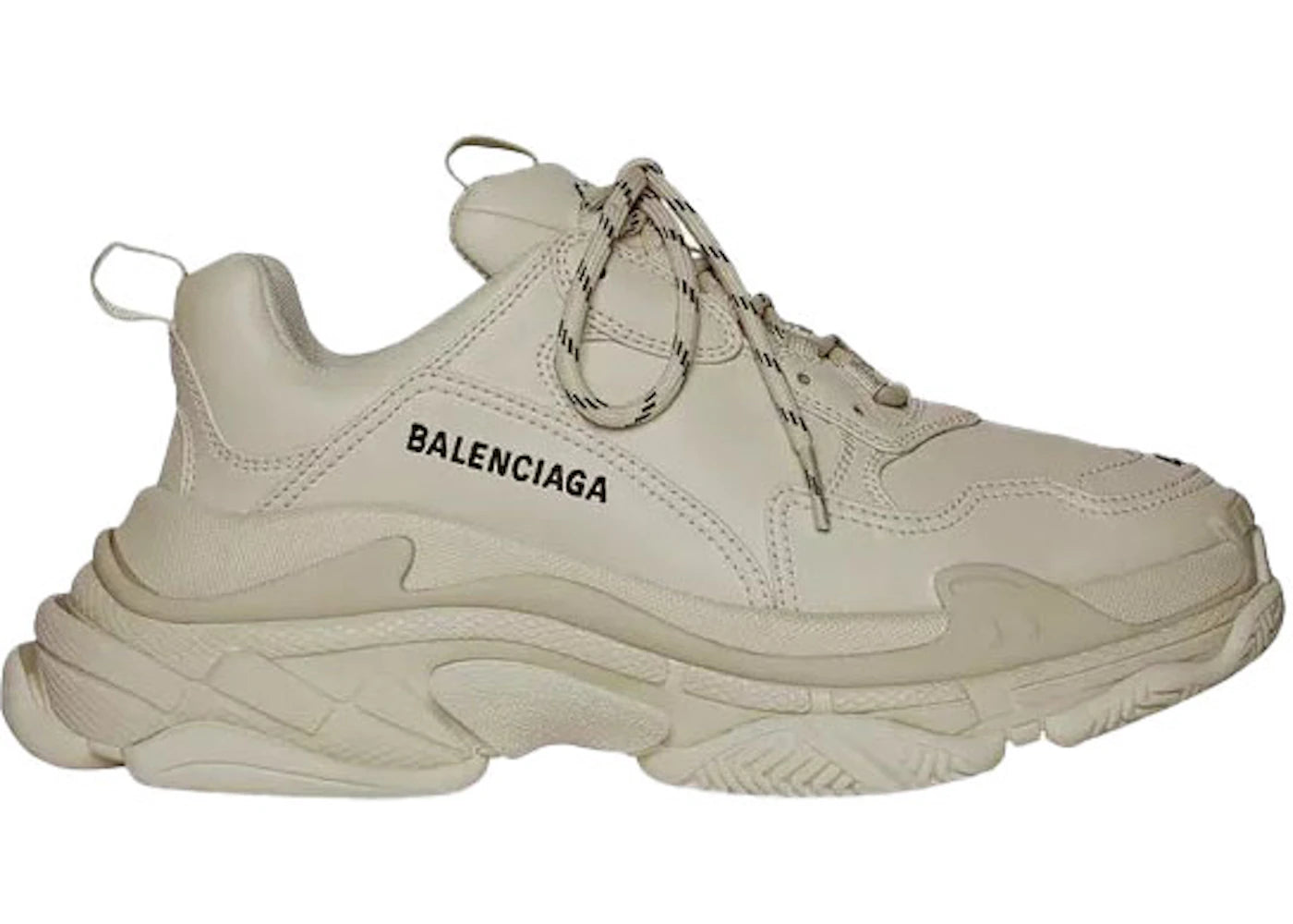 Balenciaga Triple S Beige Faux Leather