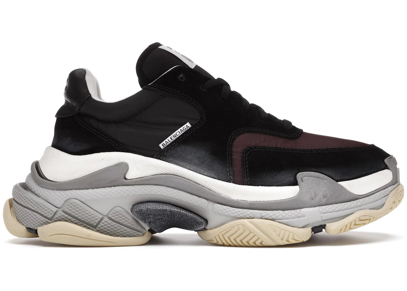 Balenciaga Triple S Black Burgundy