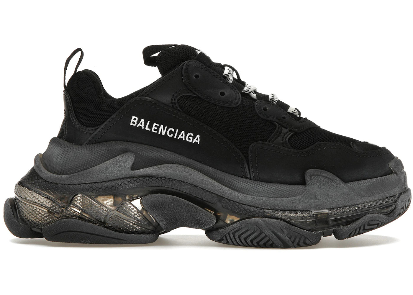 Balenciaga Triple S Clear Sole Double Black (Women's)