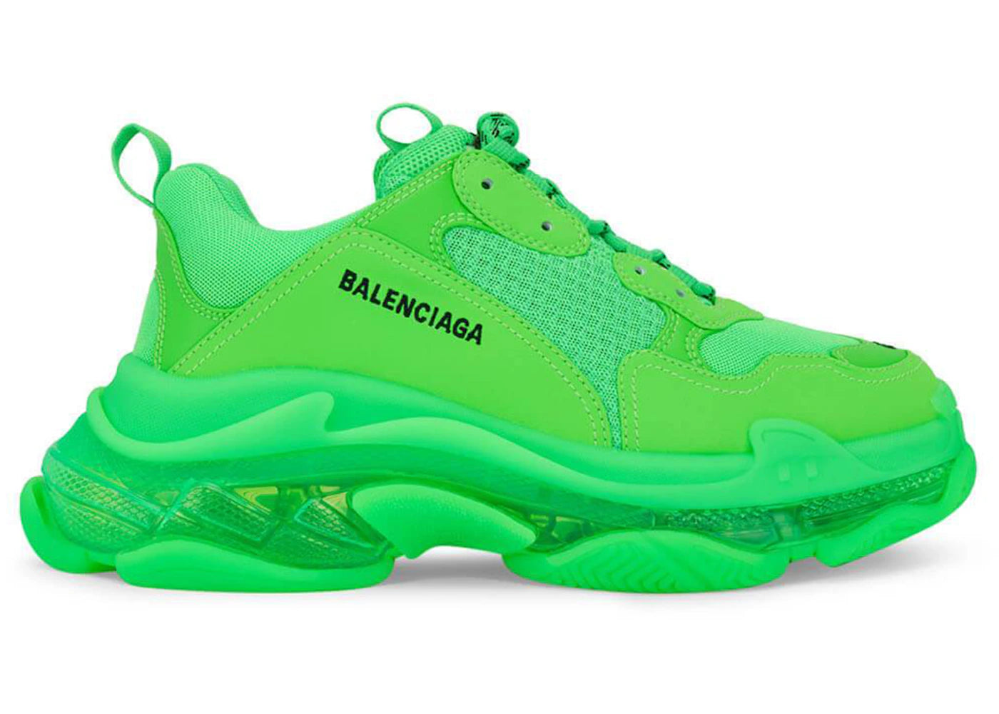 Balenciaga Triple S Clear Sole Fluo Green