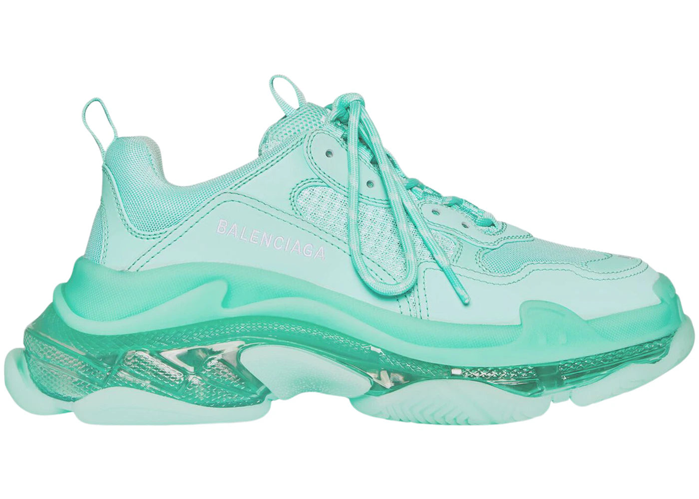 Balenciaga Triple S Clear Sole Green