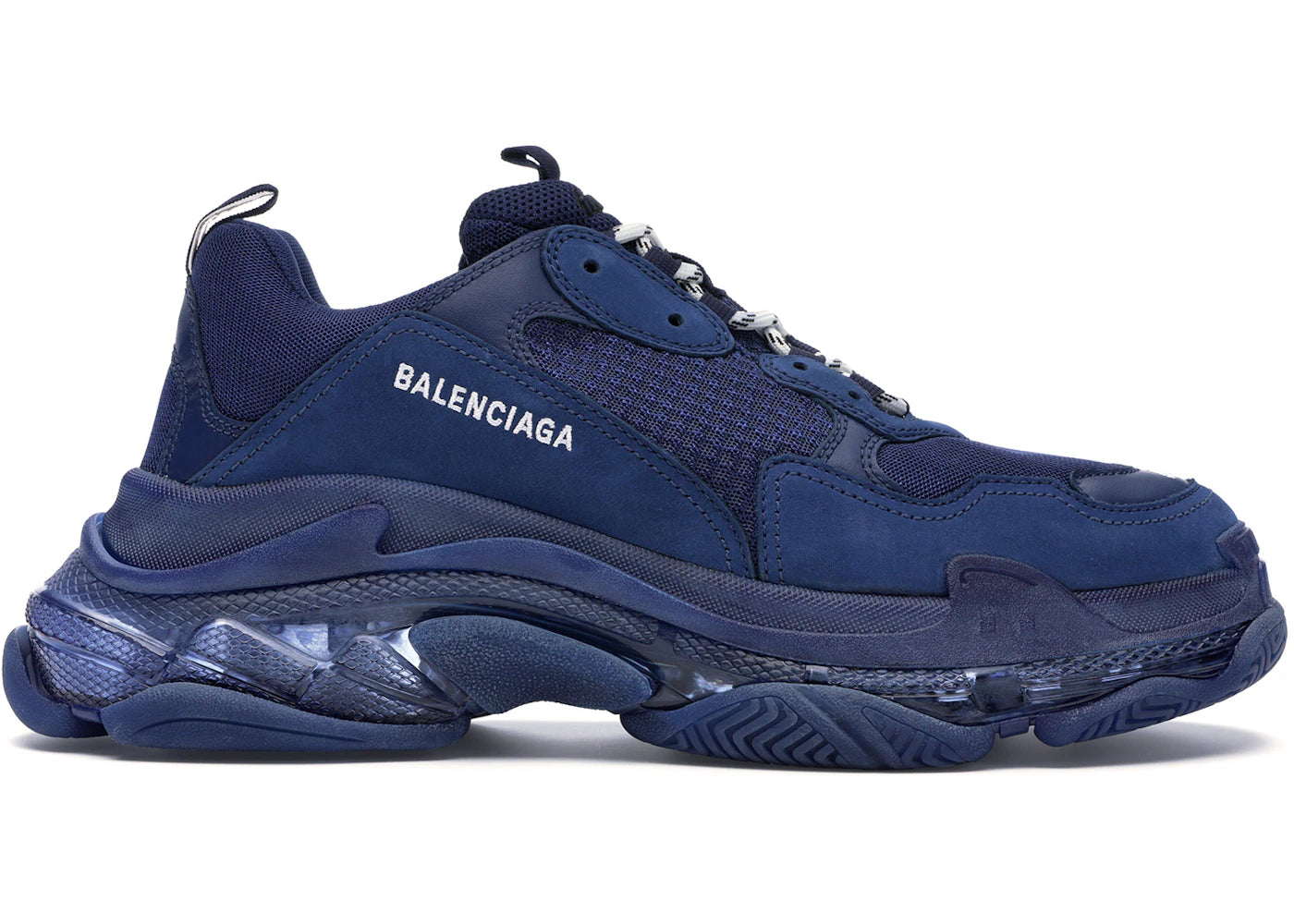 Balenciaga Triple S Clear Sole Navy