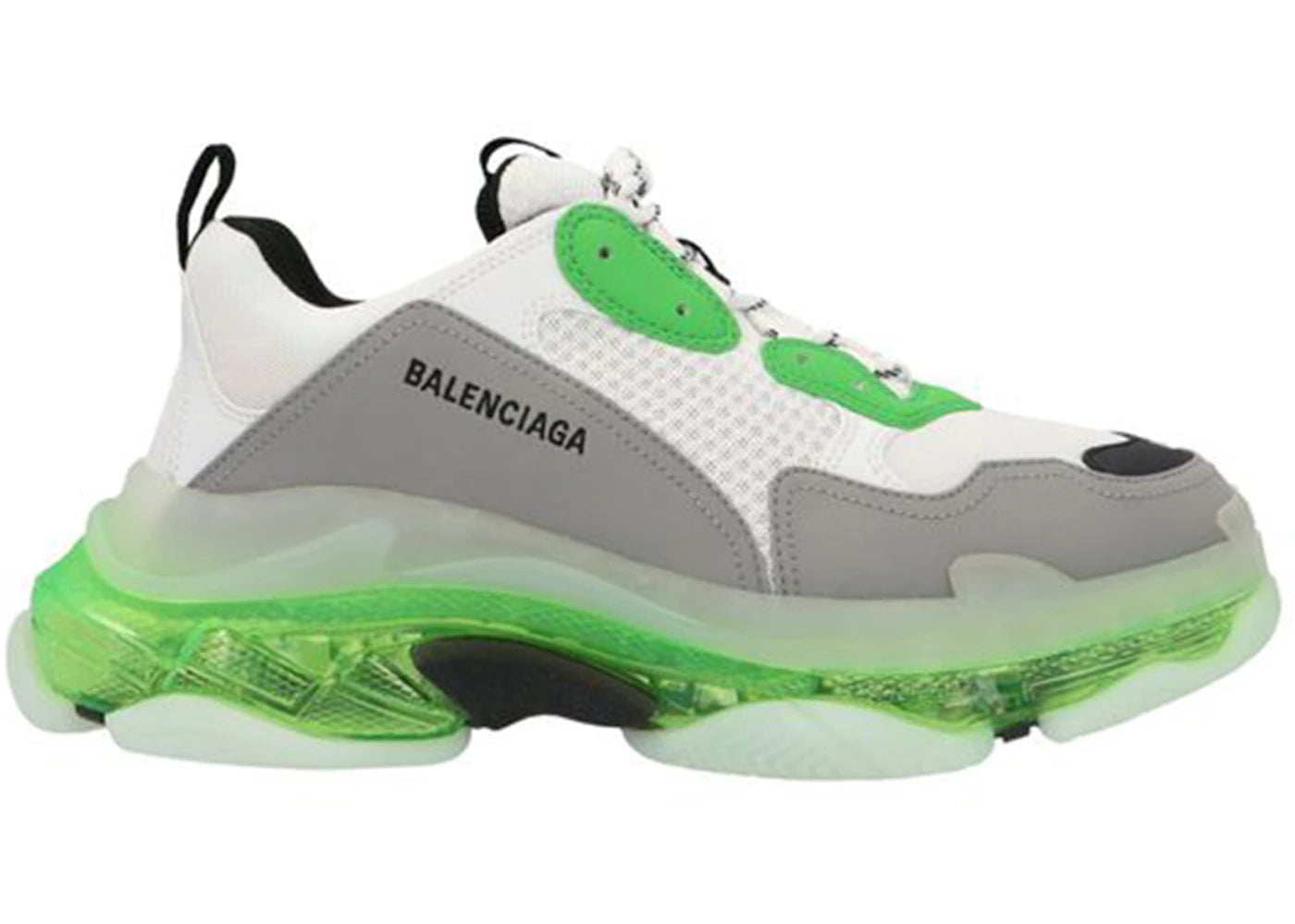 Balenciaga Triple S Clear Sole White Green